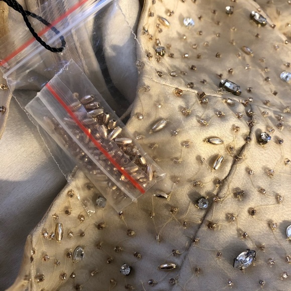 Elie Tahiri/NWT MARITZA dress. Sleeveless Midi in Neutral Tones Size US 6 - Picture 11 of 16